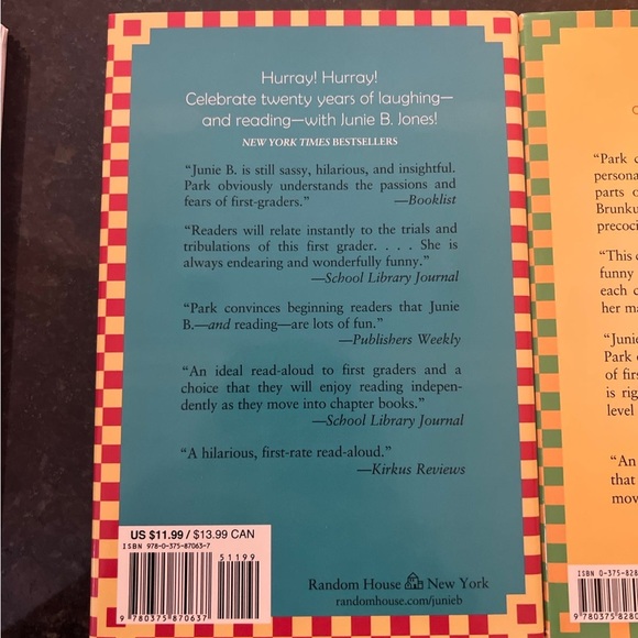 Set of 2 Junie B., First Grader hard cover books. - Picture 2 of 3